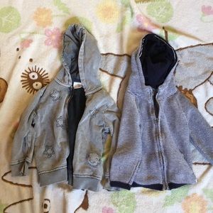 2 Zara boys hoodies sz 2/3 yrs